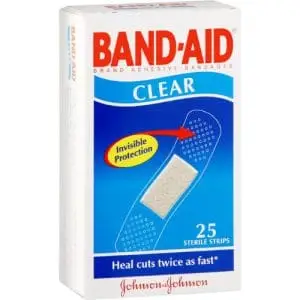 BANDAID 25 CLEAR STRIPS