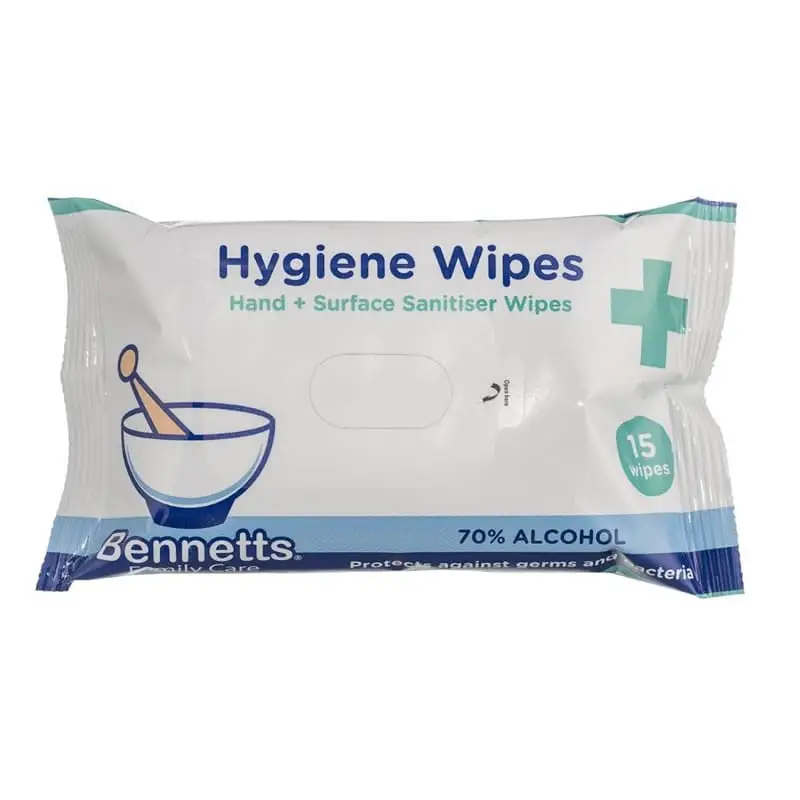BENNETTS HYGIENE WIPES 15 FAMILY CARE