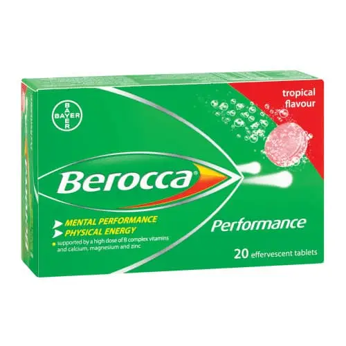 BEROCCA EFF TABS 20 TROPICAL