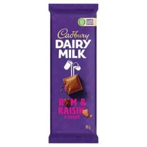CADBURY 80G SLAB RUM & RAISIN