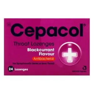 CEPACOL LOZENGES 24 BCURRANT