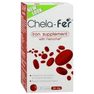 CHELA-FER 24MG TABS 30