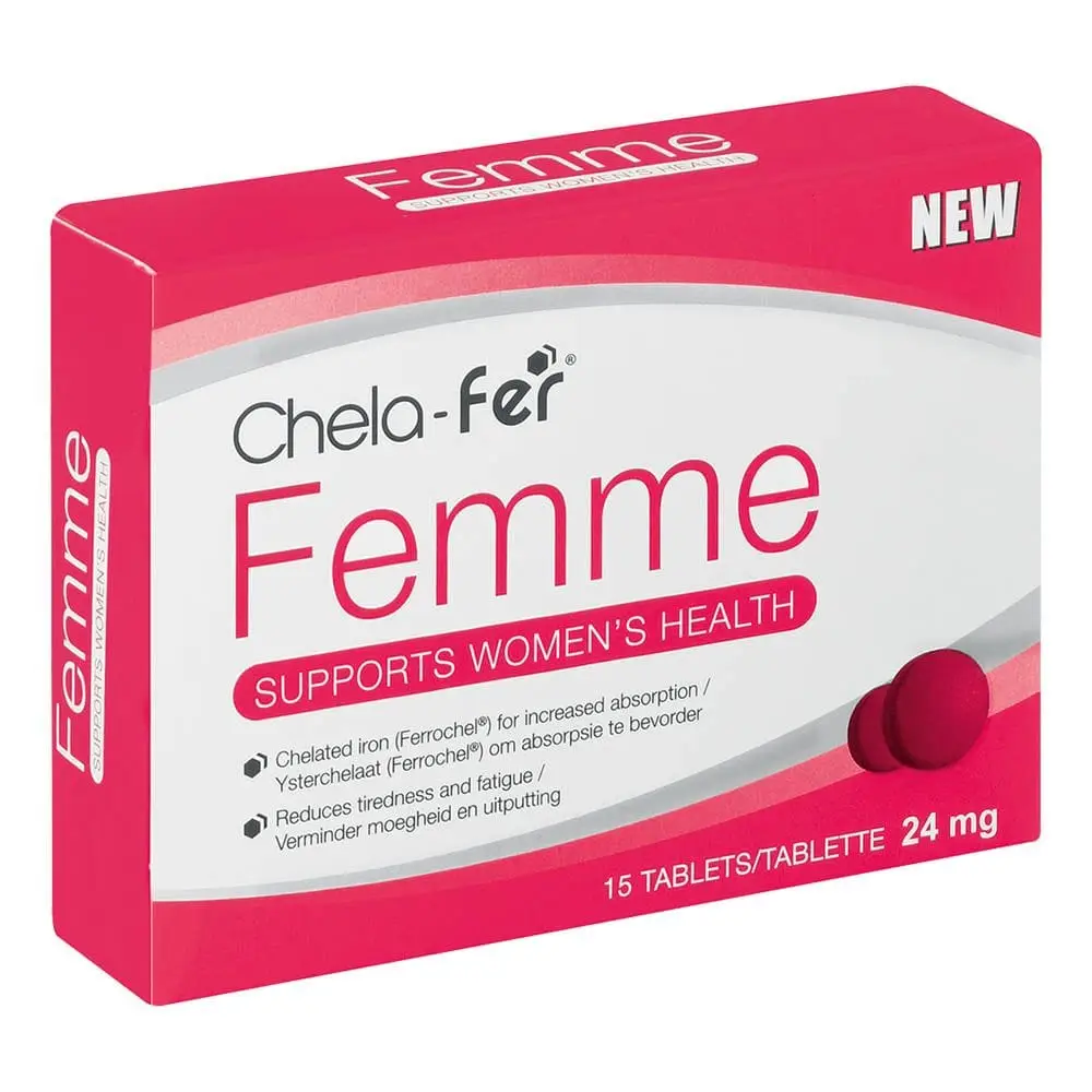 CHELA-FER 24MG TABS 15