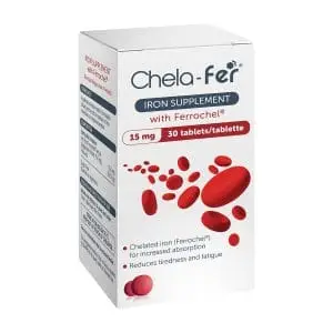 CHELA-FER 15MG TABS 30