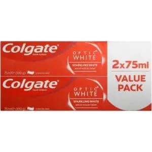 COLGATE TPASTE OPTIC WHITE SPARKL 2X75ML