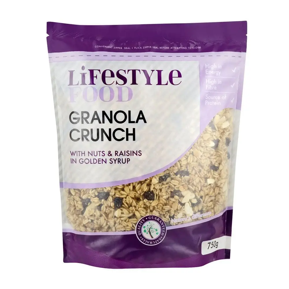 LIFESTYLE GRANOLA CRUNCH 750G NUT/RAISIN