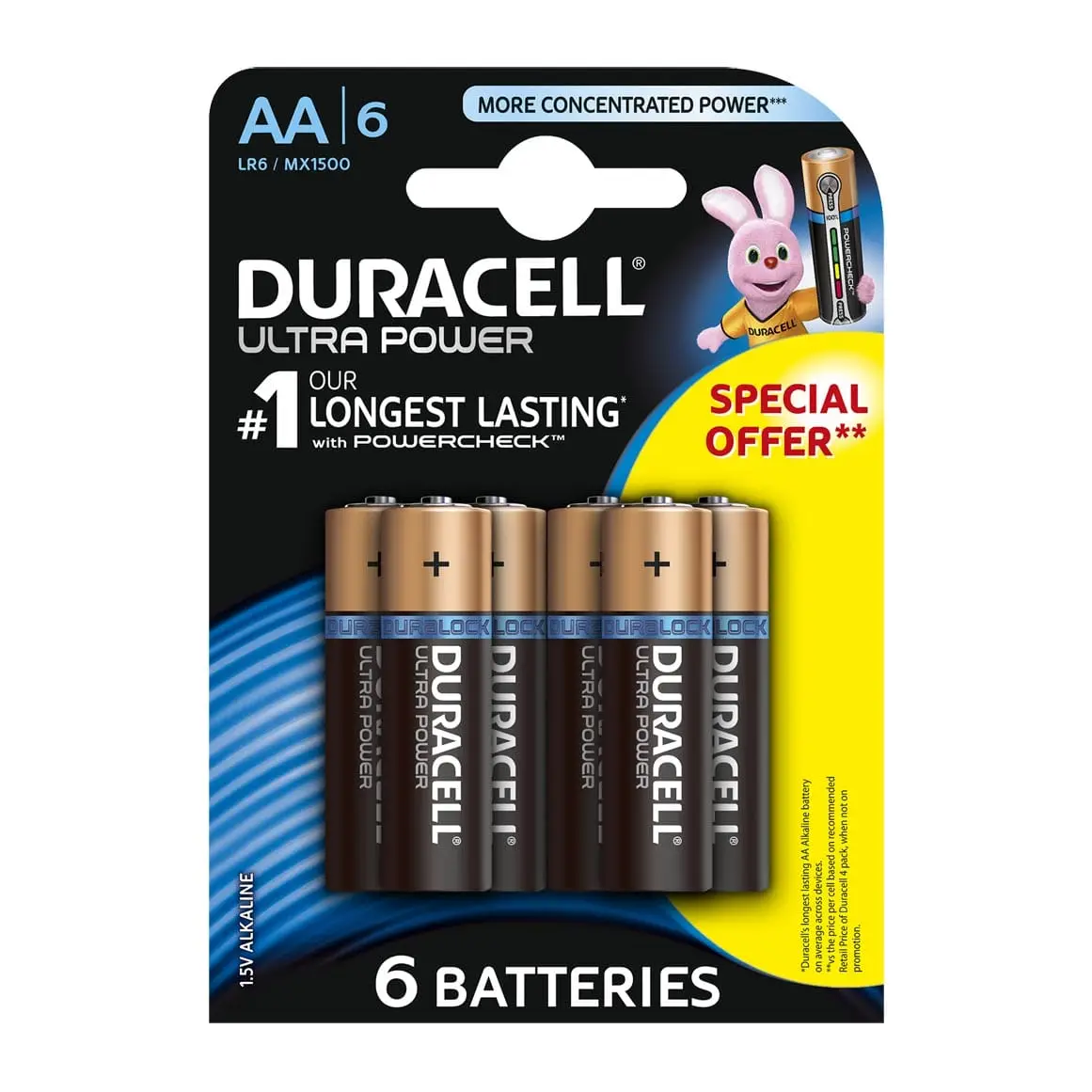 DURACELL BATT ULTRA POWER AA 6