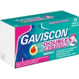 GAVISCON DOUBLE ACTION TABS 24