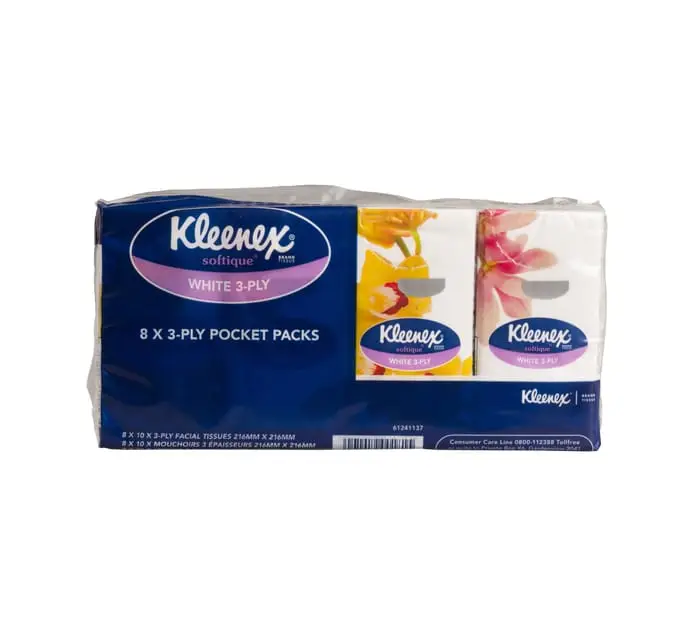 KLEENEX POCKET 3PLY 8 SOFTIQUE