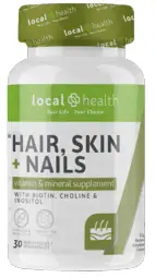 LOCAL HEALTH HAIR SKIN & NAILS CAPS 30