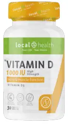 LOCAL HEALTH VIT D3 1000IU CAPS 30