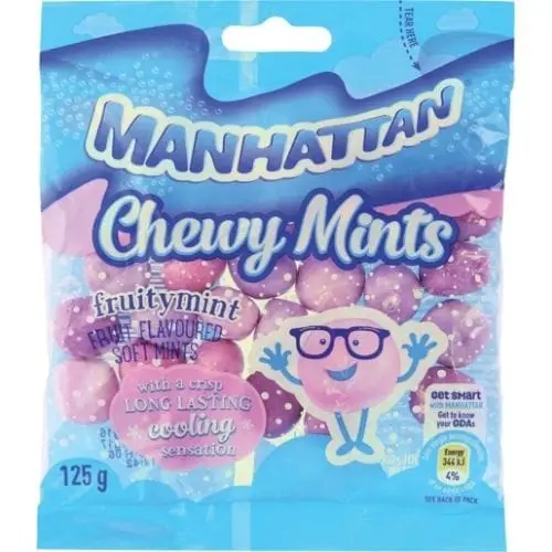 MANHATTAN CHEWY SOFT MINTS 50G F/MINT FL
