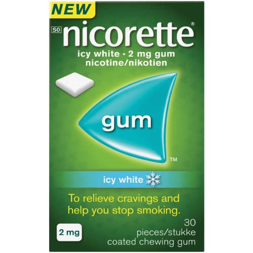 NICORETTE GUM 2MG 30 ICY WHITE