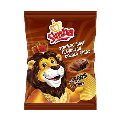 SIMBA CHIPS 36G SMOKED BEEF