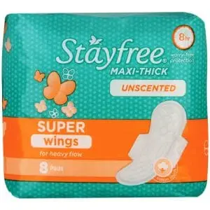 STAYFREE MAXI SUPER 8 WINGS UNSCENTED