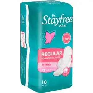 STAYFREE MAXI THICK 10 SCENT WINGS