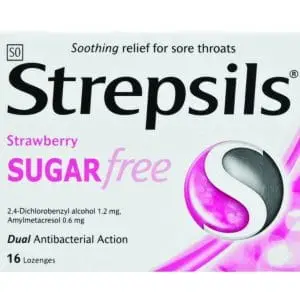 STREPSILS 16 STAWBERRY SUGAR FREE