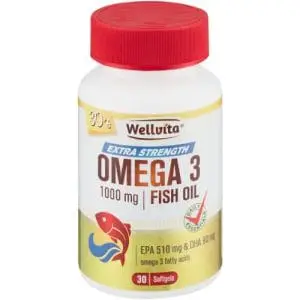 WELLVITA OMEGA 3 1000MG GEL CAPS  30