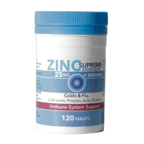 ZINC SUPREME 25MG TABS 120