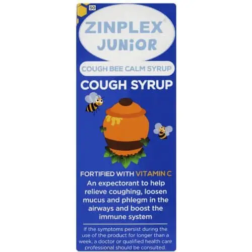 ZINPLEX JNR SYR 200ML COUGH BEE CALM