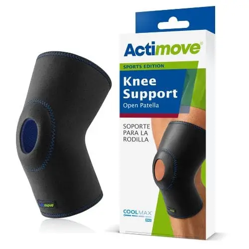 ACTIMOVE KNEE OPEN PATELLA BLK LRG