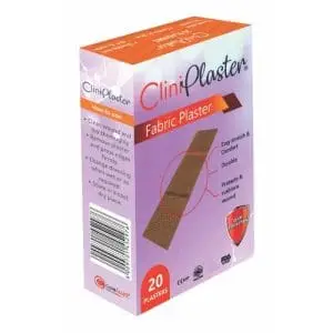 PLASTERS FABRIC 20 CLINIHEALTH
