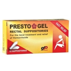 PRESTO GEL RECTAL SUPP 12