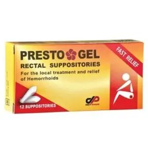 PRESTO GEL RECTAL SUPP 12