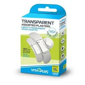 VITAPLUS PLASTER TRANSPARENT 16 ASSORTED
