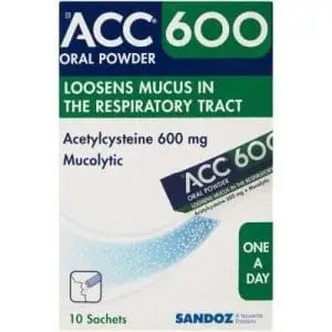 ACC 600MG PWD 10G 10