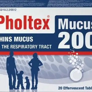 PHOLTEX MUCUS 200MG EFT 20