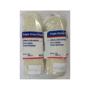 BANDAGE T/CROSS PREM/CREPE 150MM 7145