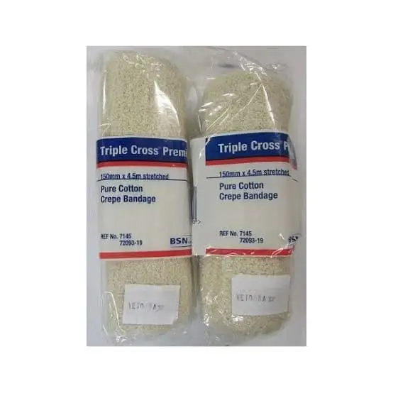 BANDAGE T/CROSS PREM/CREPE 150MM 7145