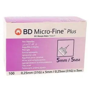 BD MICROFINE PEN NDLE 5MM(31G) 100