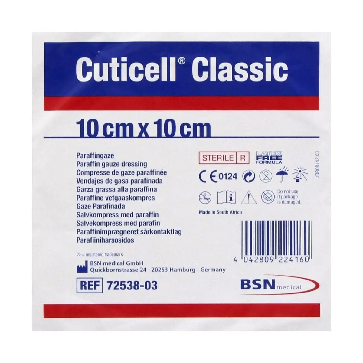 CUTICELL C STERILE 10X10CM 1 7239506