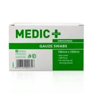 MEDIC GAUZE SWABS 100MM 8 PLY 100