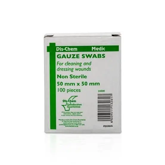 MEDIC GAUZE SWABS 50MM 8PLY 100