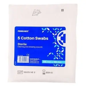 GAUZE SWABS STERIL 100MM 5 PROGAUZE