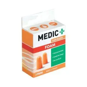 MEDIC EARPLUGS FOAM TORPEDO 3 PAIRS