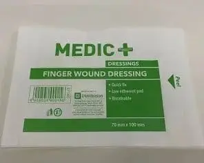 MEDIC FINGER WOUNDS DRESS 70MM X 100MM