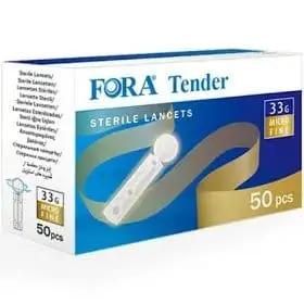 FORA TENDER NEEDLE STER LANCETS 50