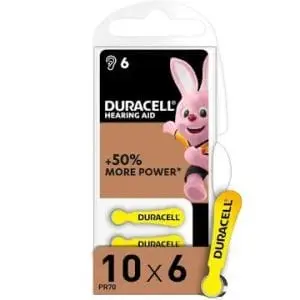 DURACELL BATT H/AID DA10-6