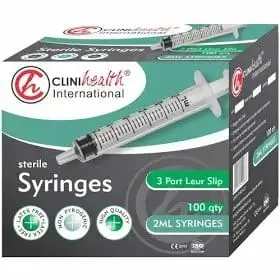 SYRINGE 2ML LUER FIT INJECT 100