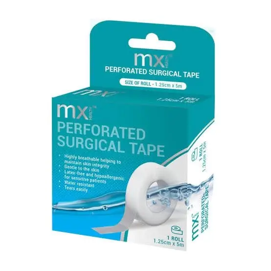 MX PERFORATED 1.25CM X 5M SURGICAL TAPE