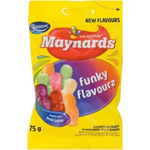 MAYNARDS FUNKY FLAVOURZ JELLY BABIES 75G