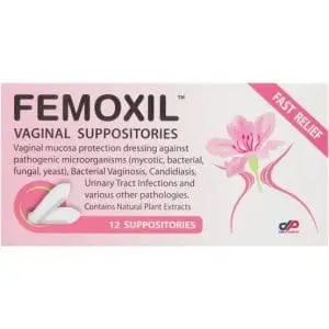 FEMOXIL VAGINAL SUPPOSITORIES 12