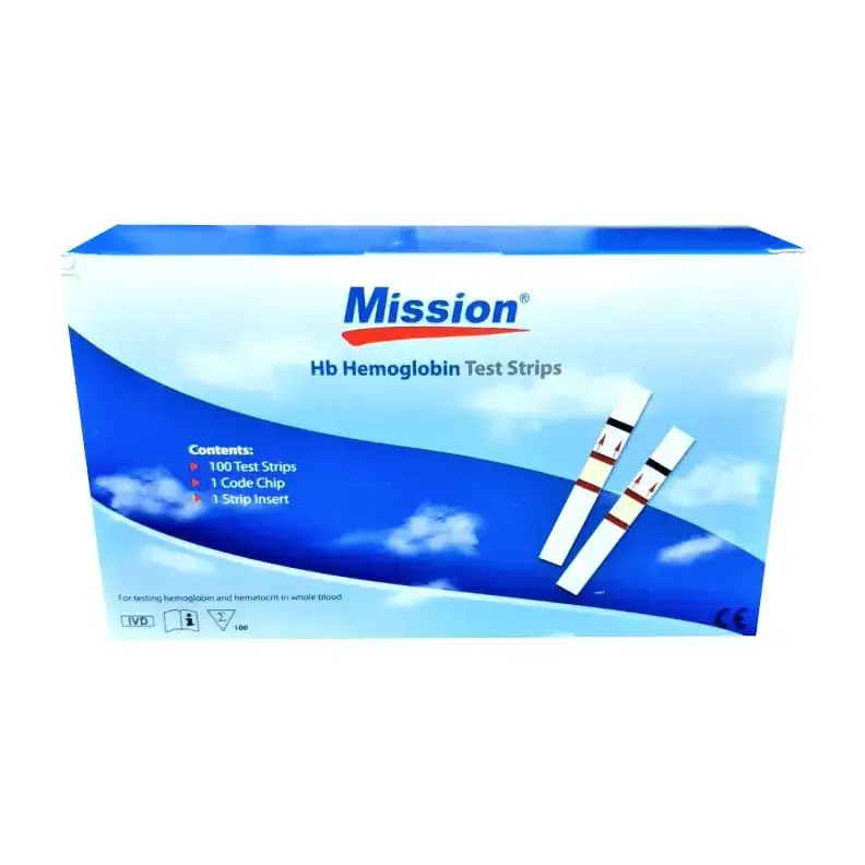 HB MISSION HAEMOGLOBIN TEST STRIPS 100