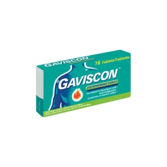 GAVISCON 250 P/MINT TABS 16
