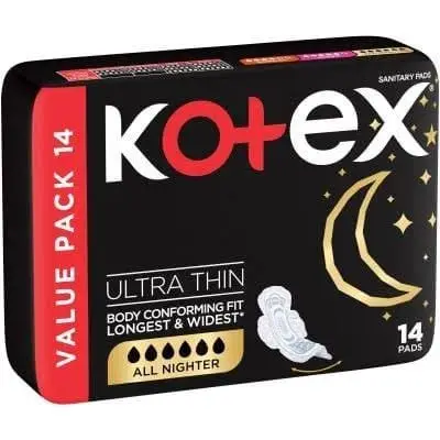 KOTEX OVERNIGHT PADS ULTRA THIN 14