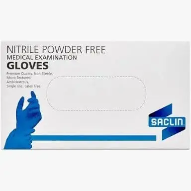 GLOVES EXAM NITRILE P/F MED 100
